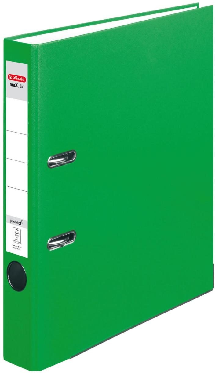 herlitz Ordner Rückenbreite 5 cm DIN A4 Kunststoff hellgrün