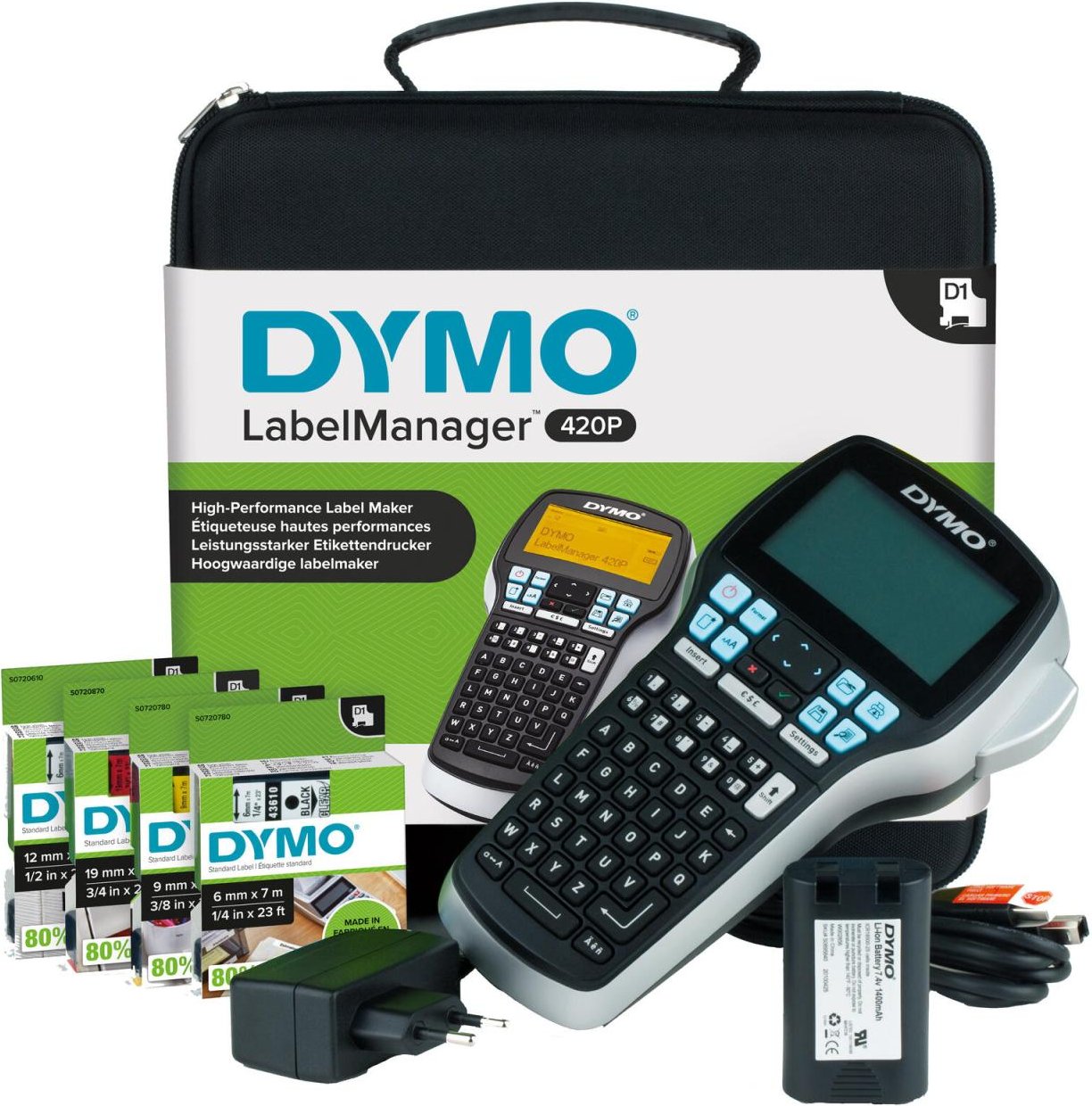 DYMO® LabelManager™ 420P, / Beschriftungsgerät - ABC-Tastatur, im KofferSet