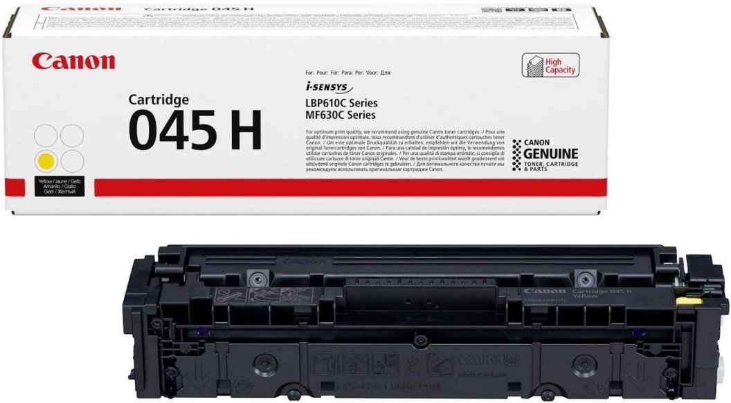0 Canon Original Toner 045H gelb hohe Ergiebigkeit 2.200 Seiten (1243C002)