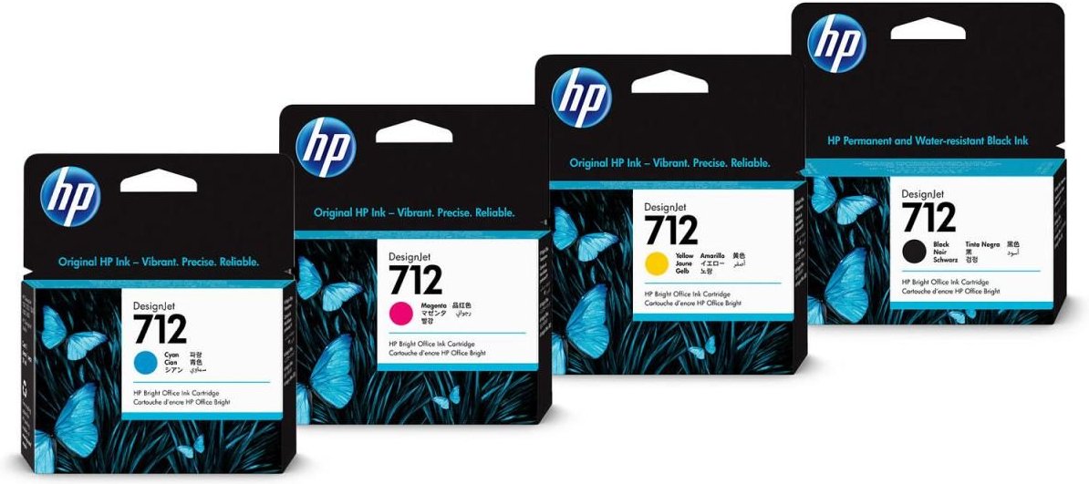 HP Original 712 Druckerpatronen - 4er Multipack kleine Kapazität
