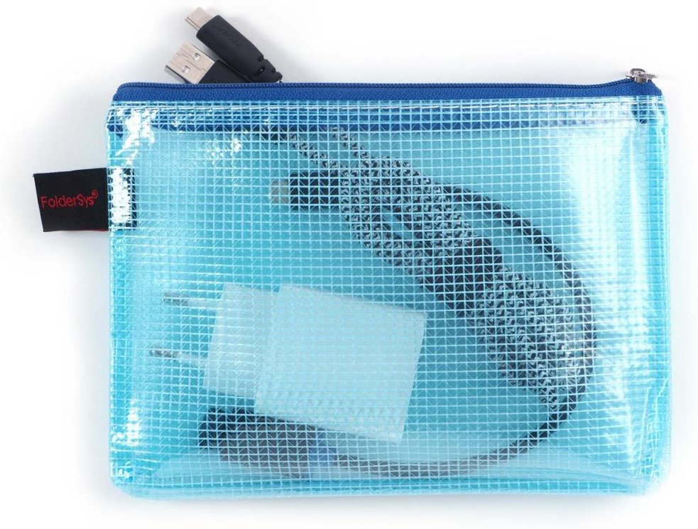 FolderSys Reißverschlussbeutel A6 blau