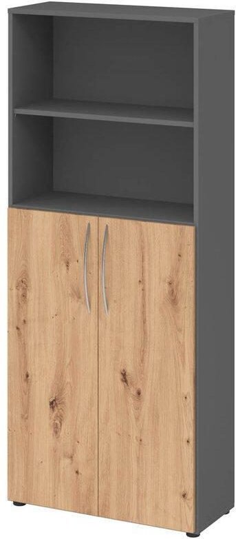 HAMMERBACHER Regalschrank 4770, V4770/G/R/BM grafit, asteiche