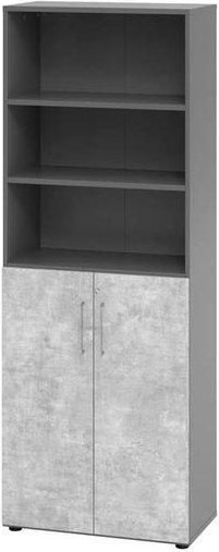 HAMMERBACHER Regalschrank 968T3, V968T3/G/M/BS beton, grafit