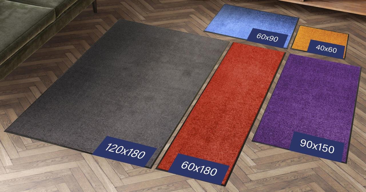 Mercury Fußmatte Rainbow 60,0 x 90,0 cm mittelblau