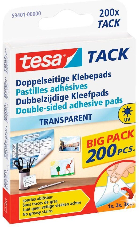 Thumbnail - tesa TACK doppelseitige Klebepads für max. 20,0 g 1,0 x 1,0 cm - 200 Stück