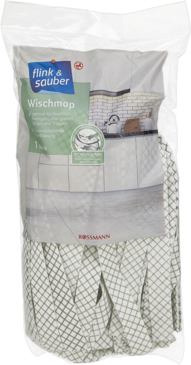 flink & sauber Wischmopp-Ersatzkopf Polyester
