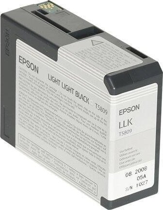 Epson Original T5809 Druckerpatrone schwarz hell hell 80ml (C13T580900)