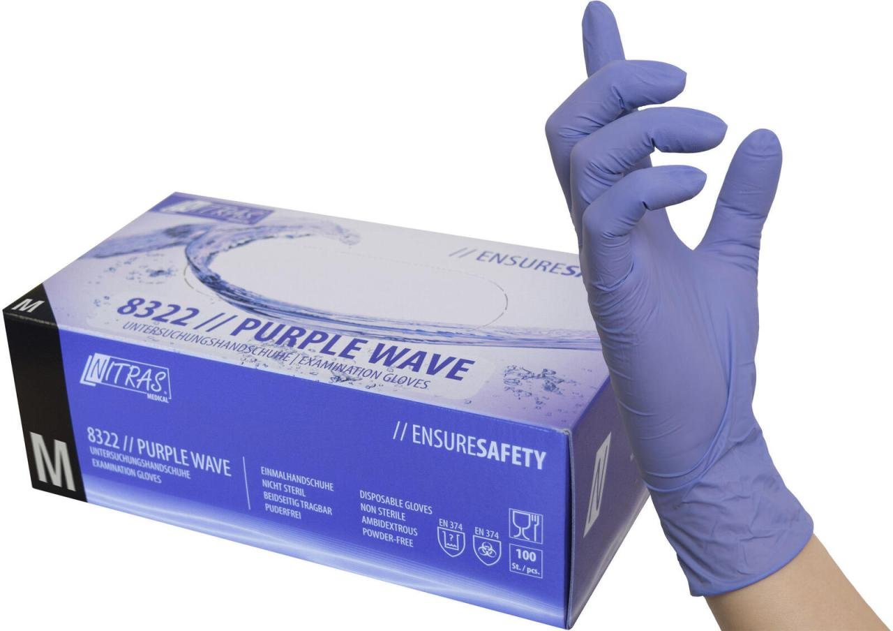 NITRAS® Einmalhandschuhe PURPLE WAVE M lila
