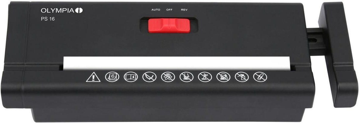 OLYMPIA PS16 Aktenvernichter mit Streifenschnitt bis 6 Blatt schwarz