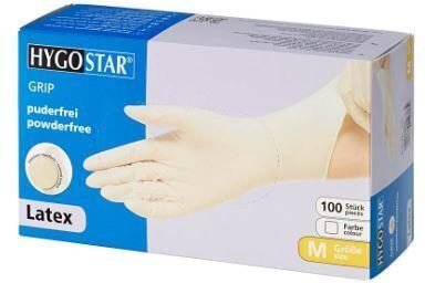 Thumbnail - HYGOSTAR Latexhandschuhe GRIP Größe M 100 Stück