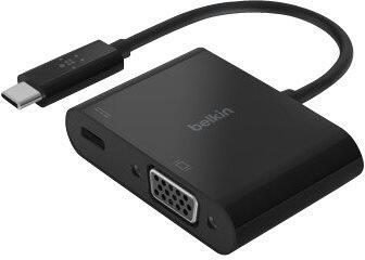 Belkin CONNECT USB-C auf VGA-Adapter, 60W PD, schwarz (AVC001btBK)