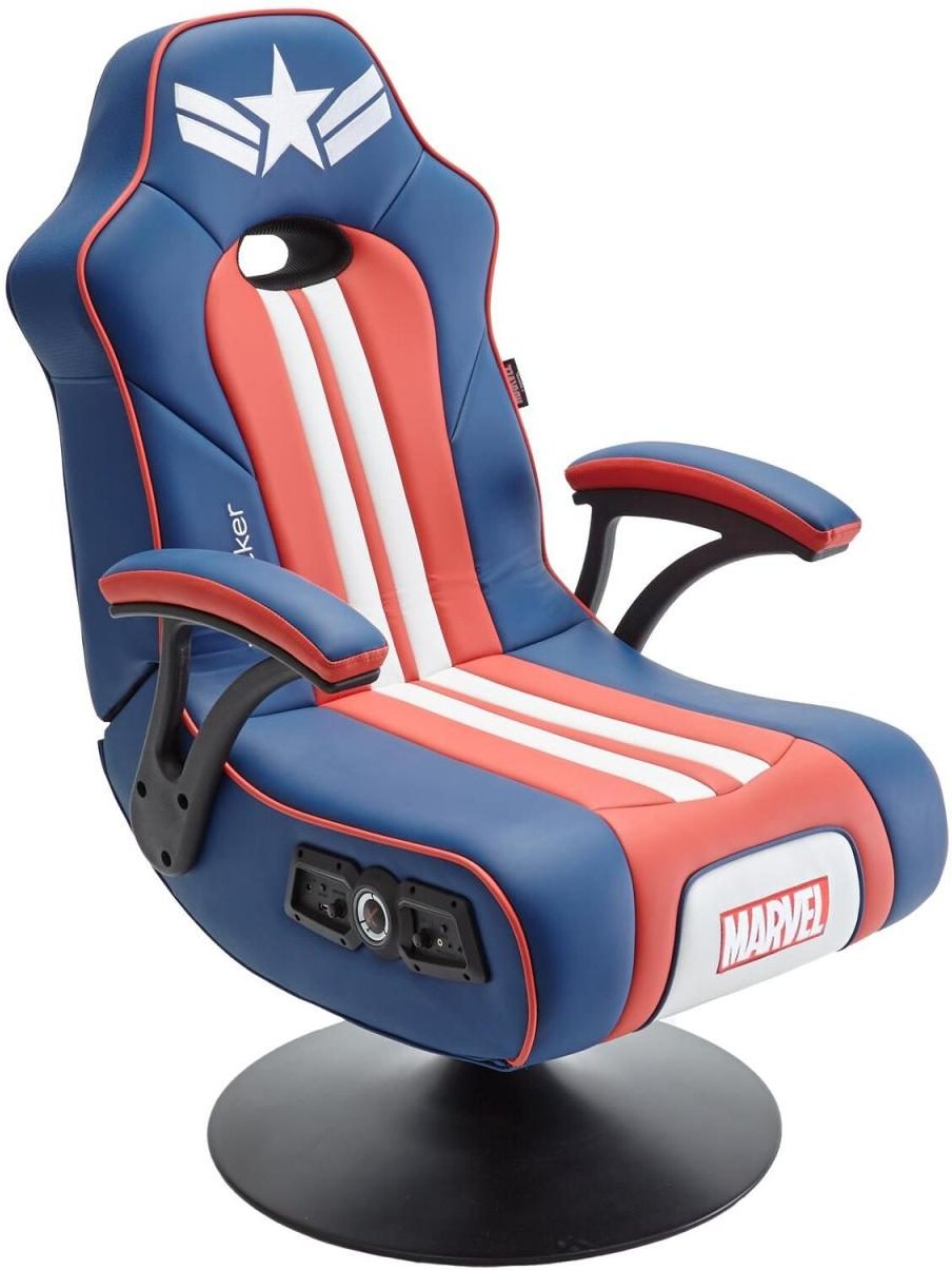 Thumbnail - X Rocker Marvel™ Elite 2.1 Gaming-Sessel im Captain America Design - blau/rot