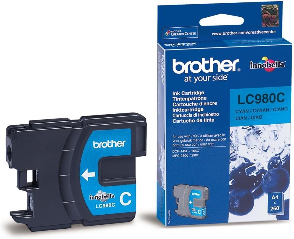 Brother Original LC-980C Druckerpatrone cyan 260 Seiten (LC980C)