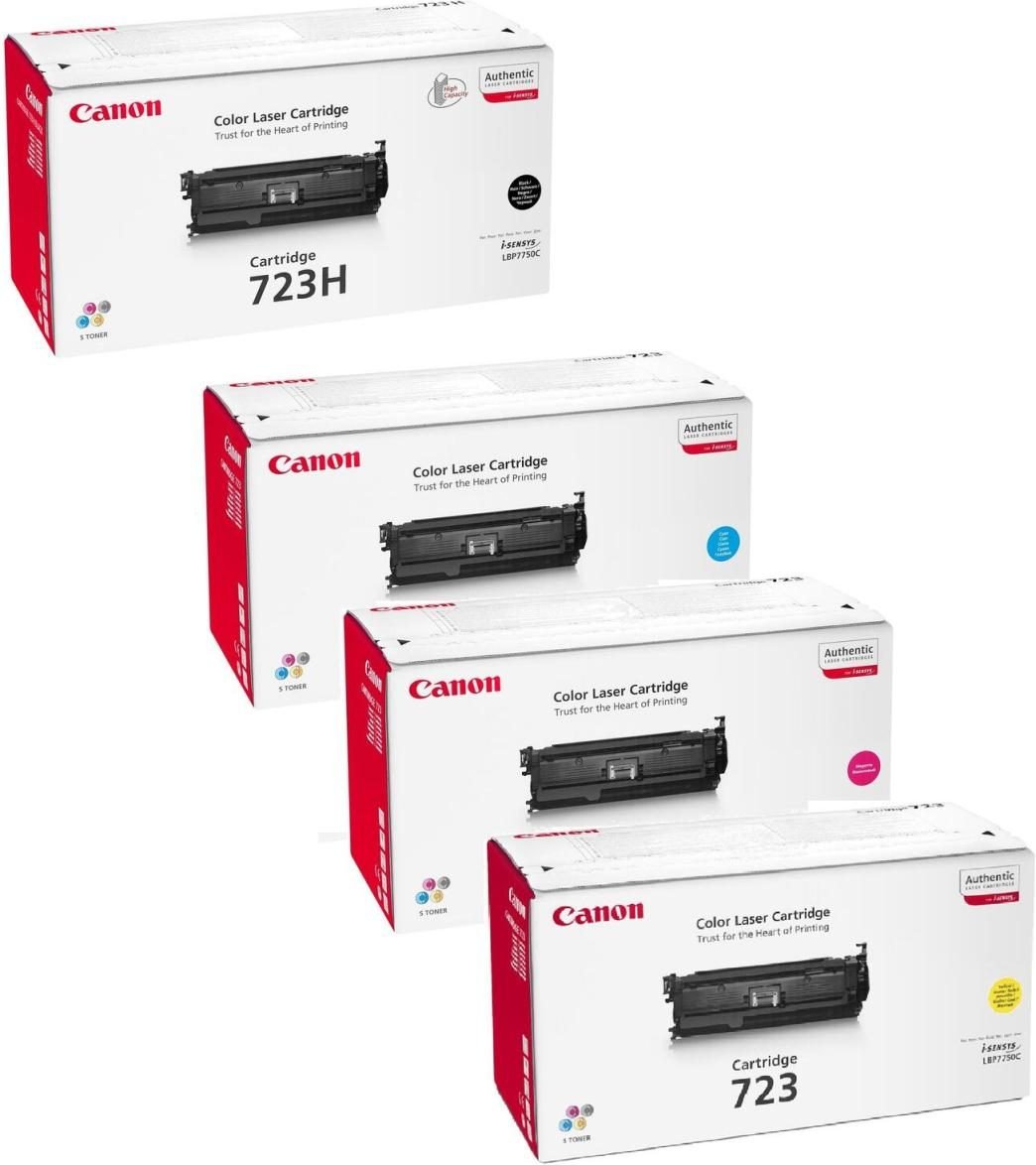Canon Original Toner 723 4er-Set schwarz, cyan, magenta, gelb hohe Ergiebigkeit (OP2645B002)