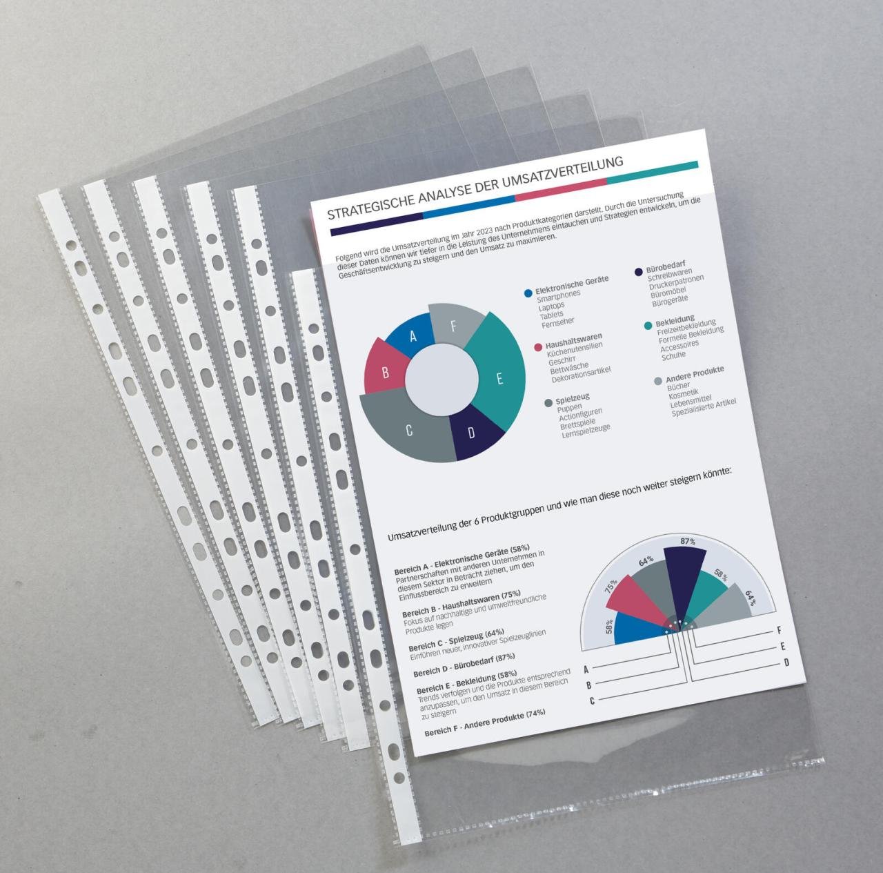 FALKEN Prospekthüllen DIN A4 0.05 mm glasklar