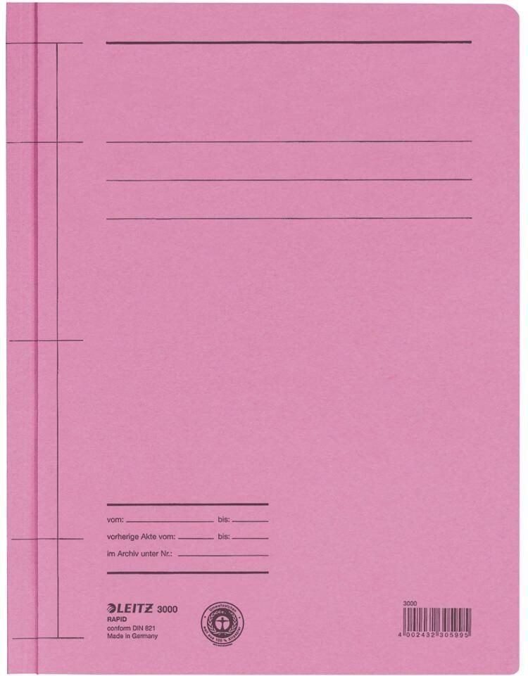 LEITZ Schnellhefter DIN A4 Stabiler Manila-Karton pink