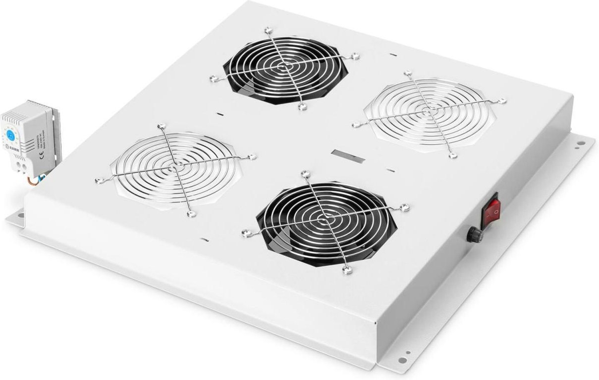 Digitus Dachlüftermodule für 19" Unique- und Dynamic Basic Schränke 2 Lüfter RAL7035 grau (DN-19 FAN-2-N)