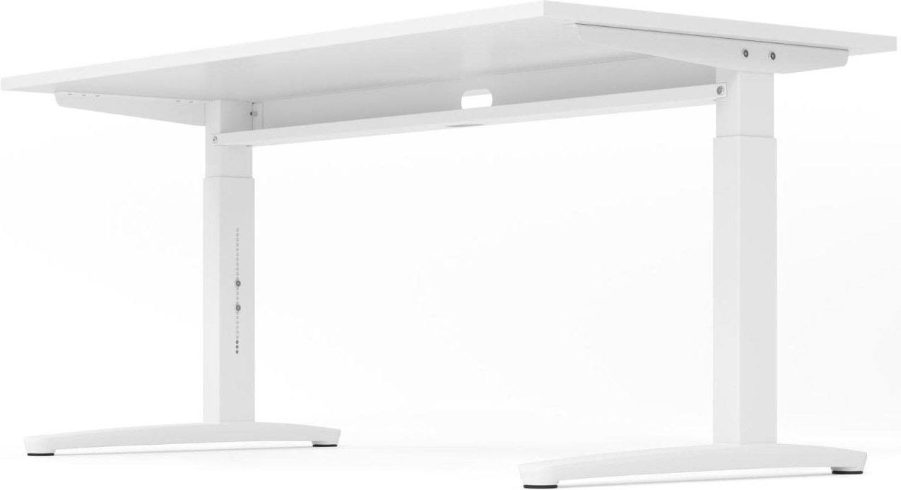 Thumbnail - HAMMERBACHER höhenverstellbarer Schreibtisch VXB12/3/WW ahorn, weiß