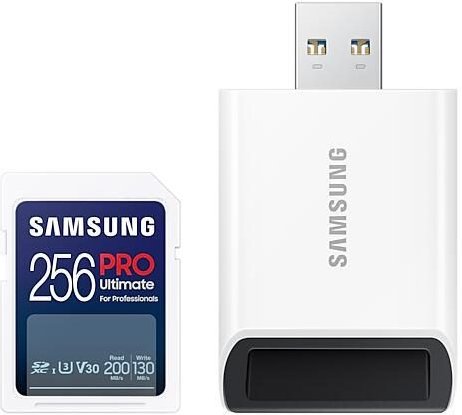 Samsung PRO Ultimate MB-SY256SB Speicherkarte 256 GB mit USB Kartenleser