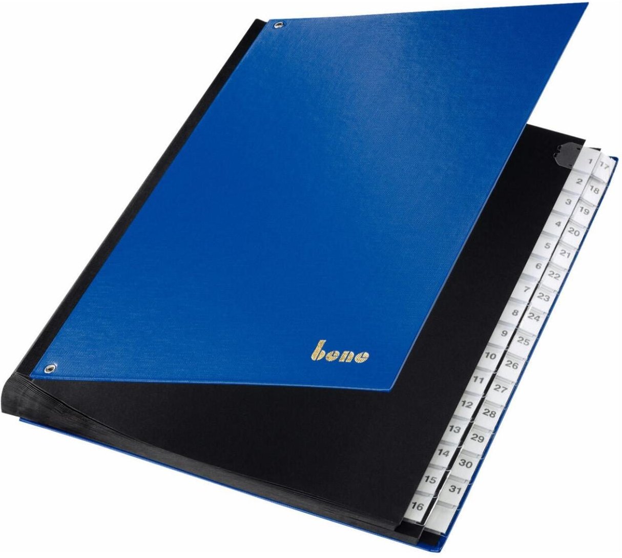 bene Pultordner DIN A4 32 Taben blau