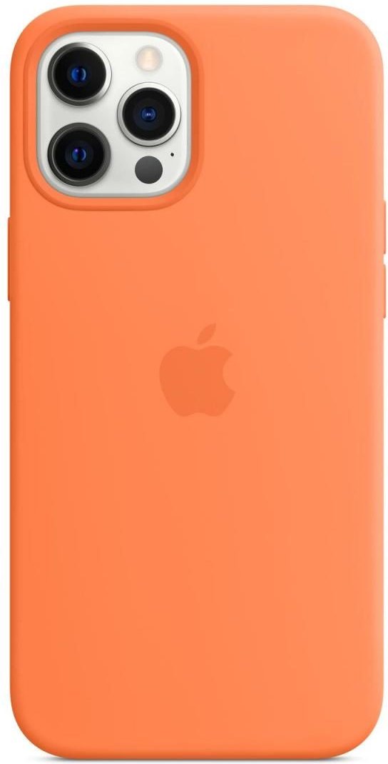 Apple Silikon Case mit MagSafe für Apple iPhone 12 Pro Max, kumquat