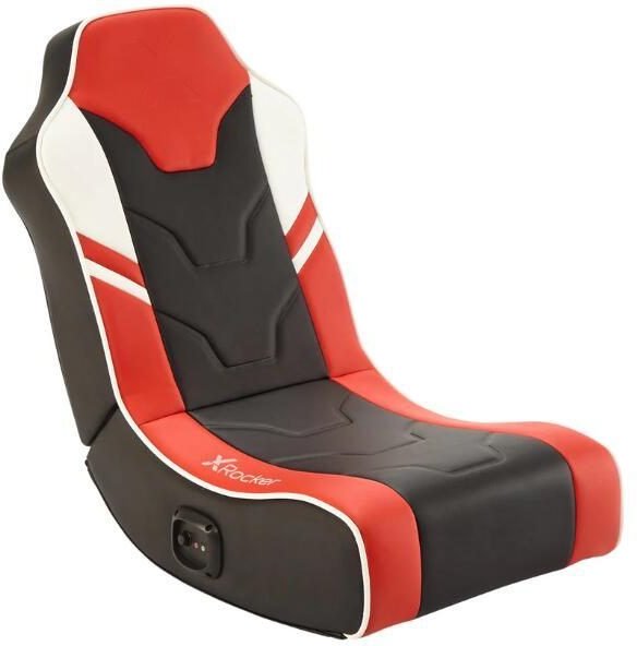 X Rocker Shadow 2.0 Floor Rocker Gaming-Bodensessel für Kinder & Jugendliche mit Audiosystem- schwarz/rot