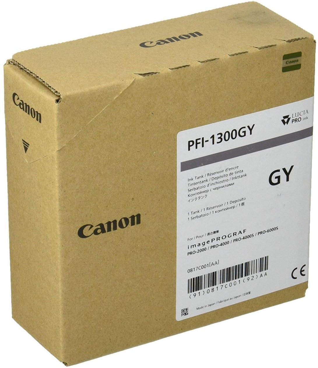 Canon Original PFI-1300GY Druckerpatrone - grau 330 ml