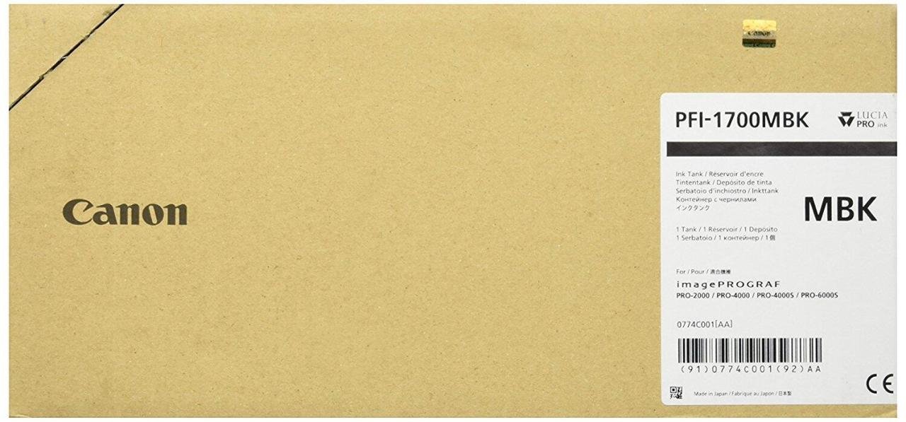Canon Original PFI-1700MBK Druckerpatrone - schwarz matt 700ml