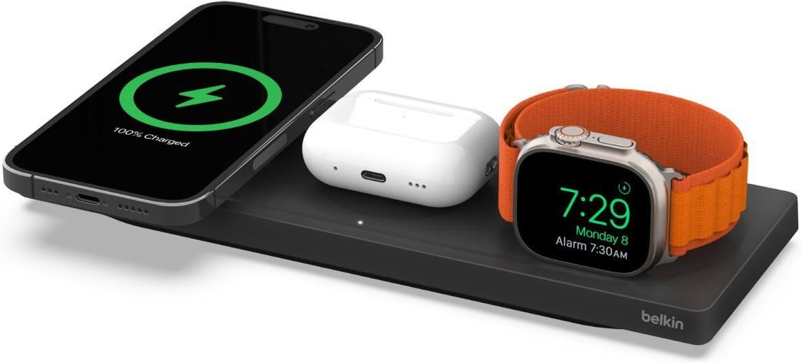 Belkin BoostCharge Pro kabelloses 3-in-1 Ladegerät mit MagSafe