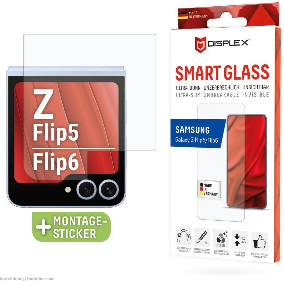 DISPLEX Smart Glass Samsung Galaxy Z Flip5, Z Flip6