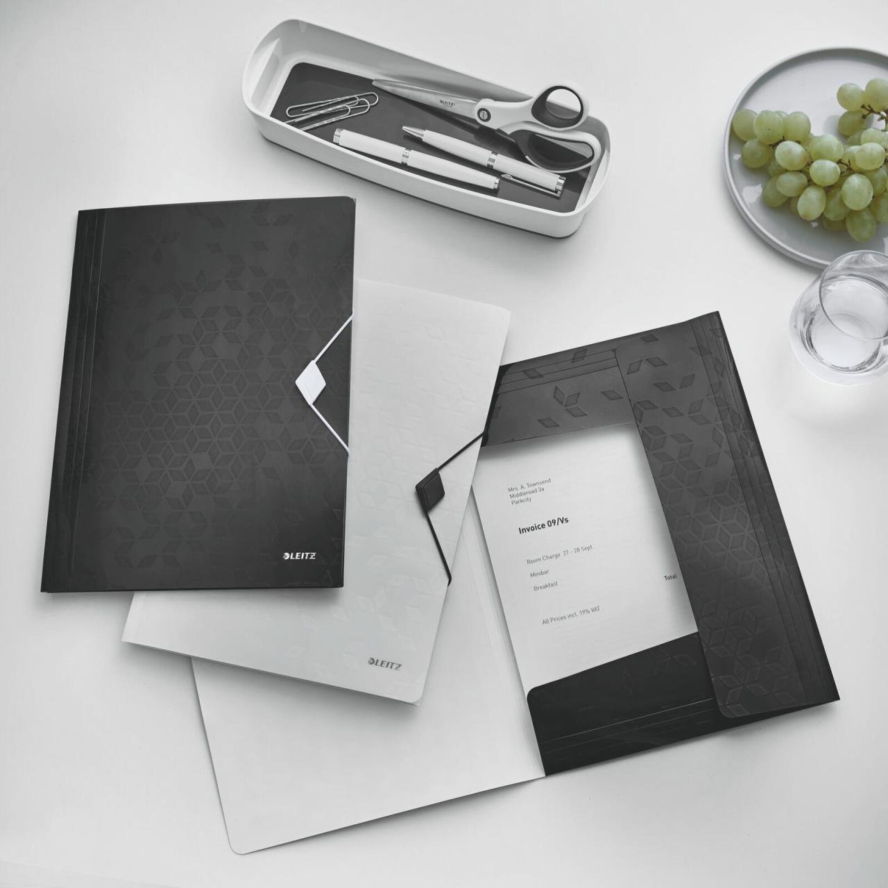 LEITZ Eckspanner WOW DIN A4 schwarz