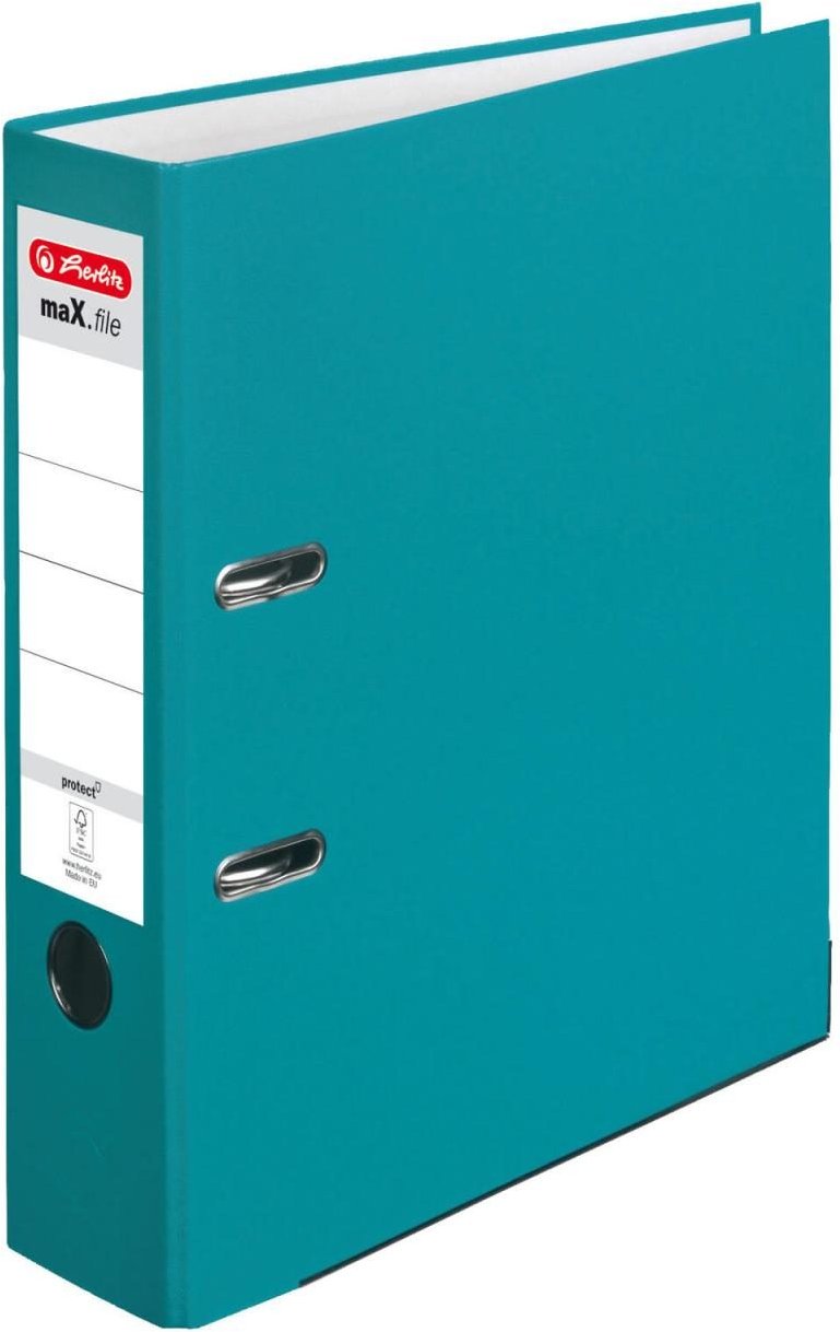 herlitz Ordner Rückenbreite 8 cm DIN A4 Kunststoff caribbean turquoise