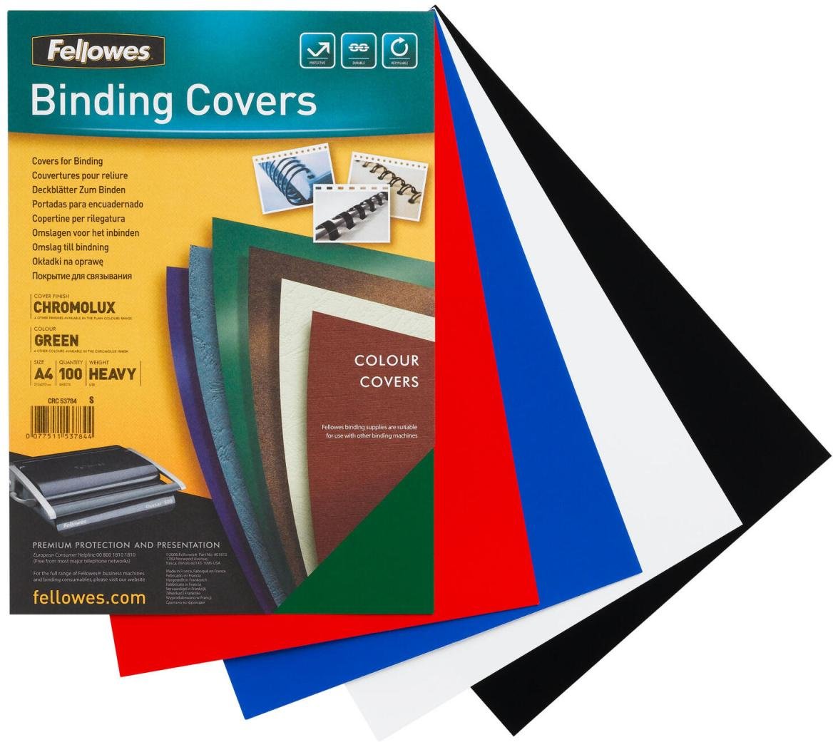 Fellowes Rückwände für Bindemappen DIN A4 250 g/qm blau/weiß