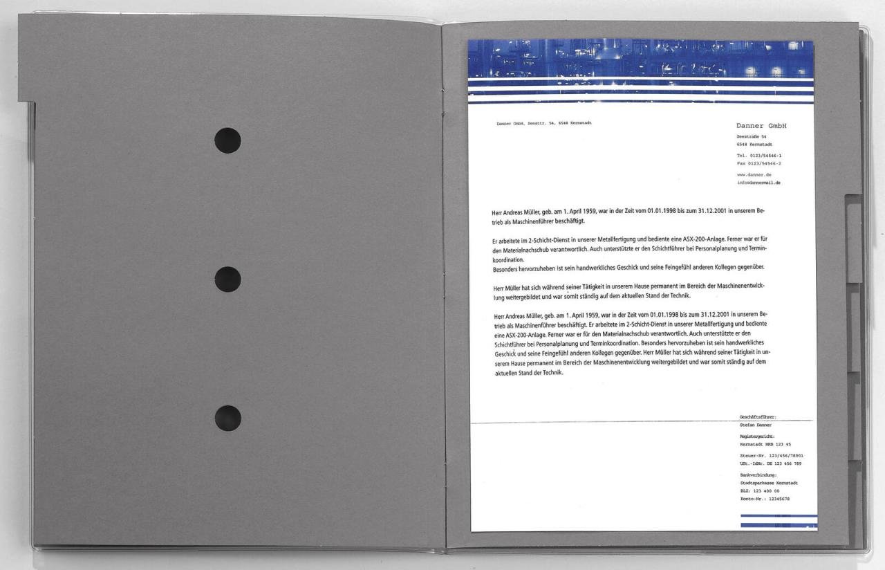 bene Ordnungsmappe DIN A4 6-Fach grau