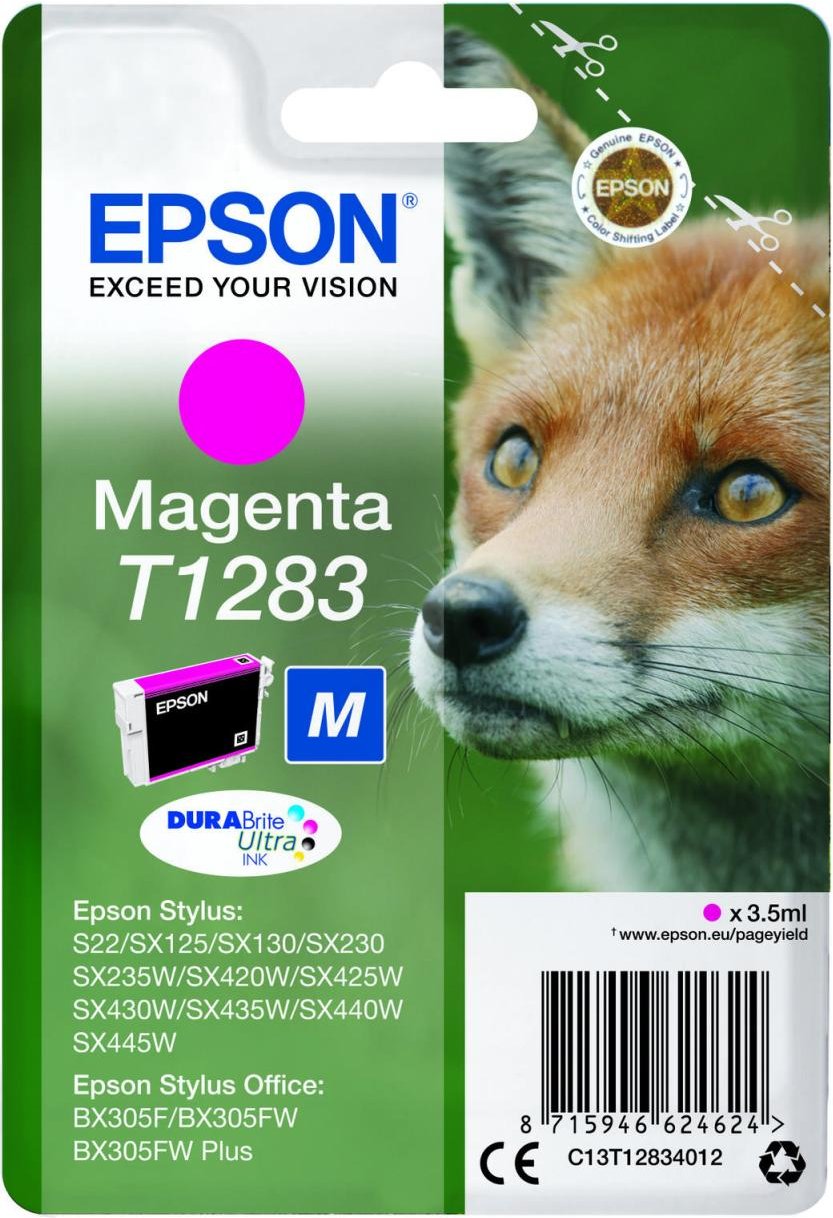 Epson Original T1283 Fuchs Druckerpatrone magenta 3,5ml (C13T12834012)