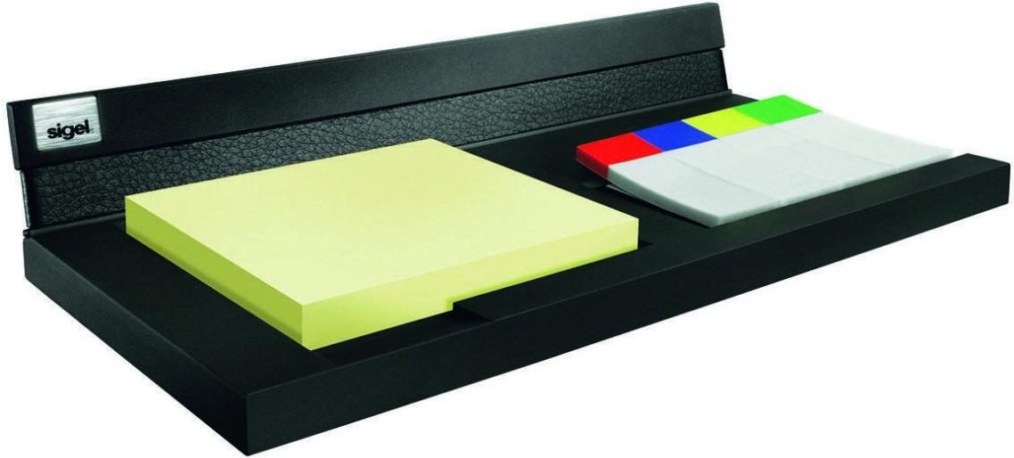 Thumbnail - SIGEL Zettelbox schwarz inkl. Haftnotizen und Haftmarkern