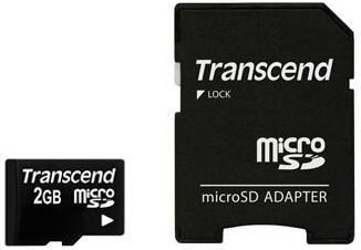 Thumbnail - Transcend TS2GUSD Speicherkarte 2 GB mit Adapter