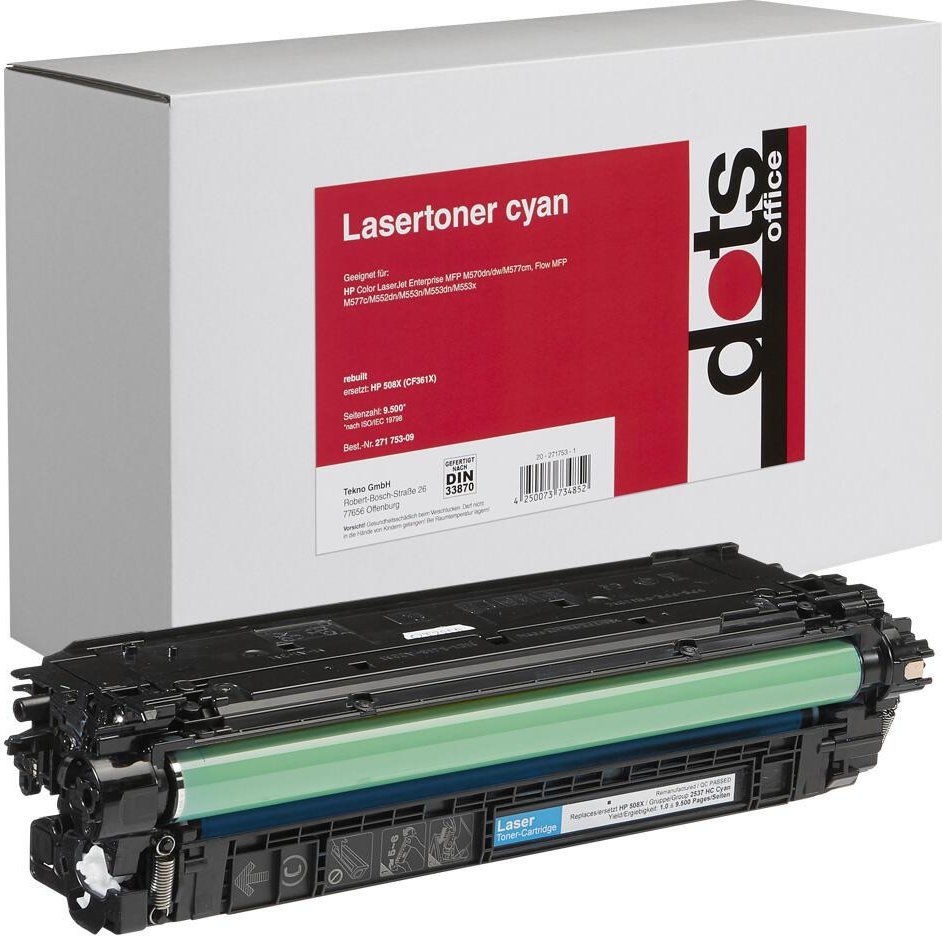 dots Toner kompatibel zu HP 508X (CF361X) cyan