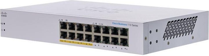 Cisco Switch Business 110-Series 16-Port 1GbE 64W PoE unmanaged