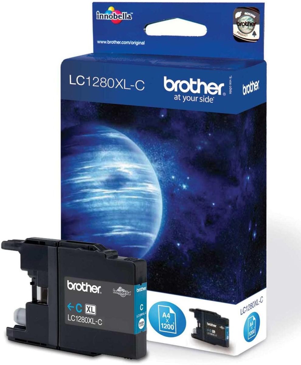 Brother Original LC-1280XLC Druckerpatrone cyan 1.200 Seiten (LC1280XLC)