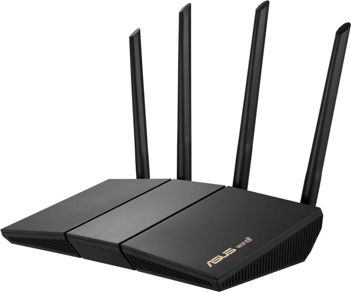 ASUS RT-AX57 AX3000 AiMesh Dual Band WLAN kombinierbarer Router (Tethering als 4G und 5G Router-Ersatz, WiFi 6, 1024-QAM