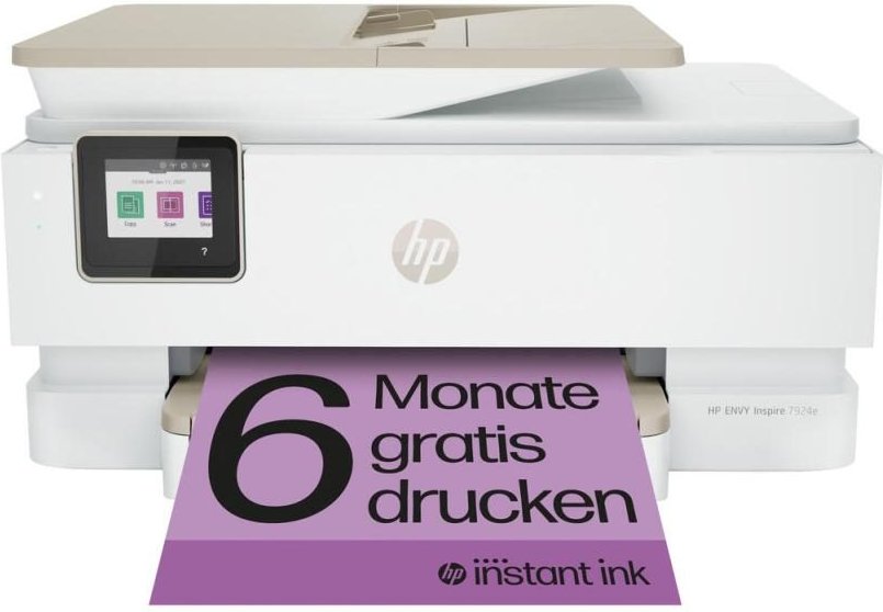 Jetzt 6 statt 3 Probemonate HP Instant Ink – bis zu 700 Seiten/Monat inklusive, egal welcher Tarif* HP ENVY Inspire 7924...