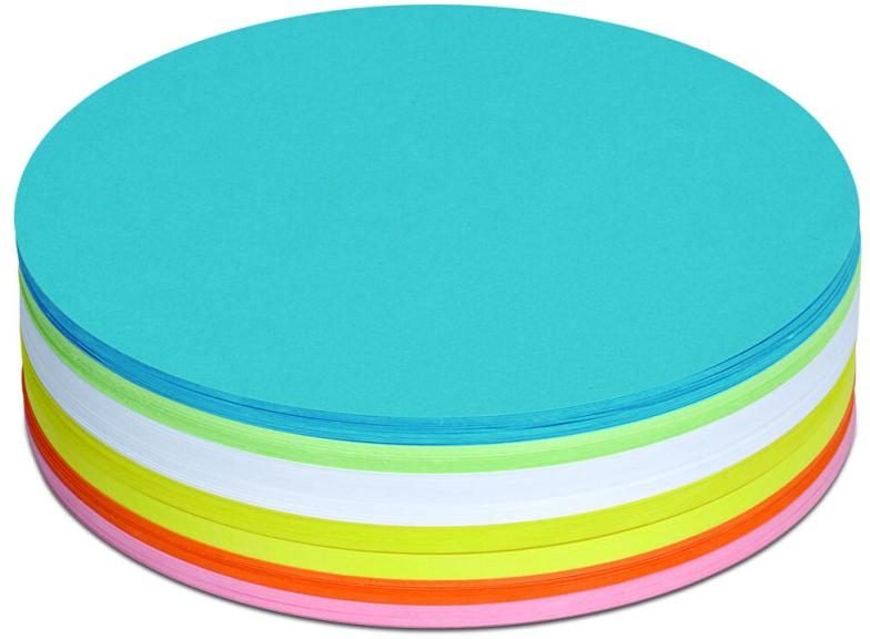 MAUL Moderationskarten Ø 18,5 cm blau, grün, rot, orange, gelb, weiß