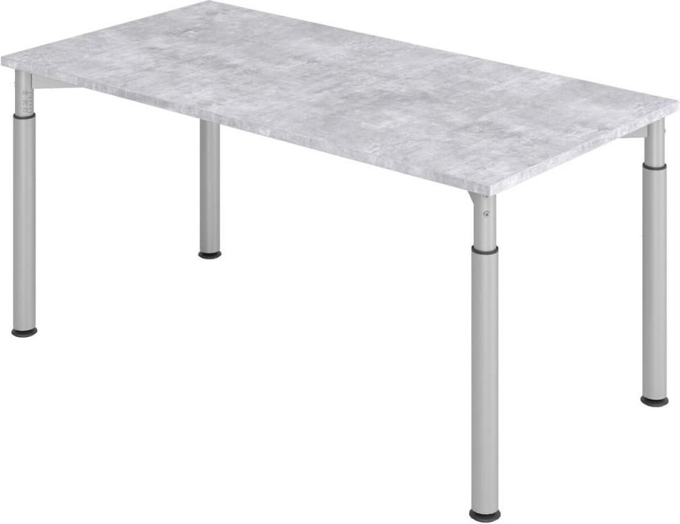 HAMMERBACHER höhenverstellbarer Schreibtisch VYS16/M/S beton