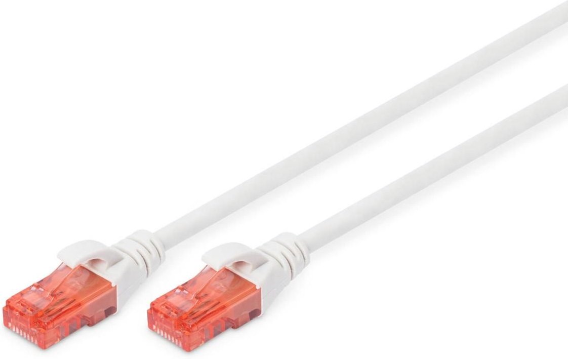 DIGITUS Patch-Kabel RJ-45 (M) zu RJ-45 (M) 0.5m Kupfer U/UTP Cat 6 weiß (DK-1617-005/WH)