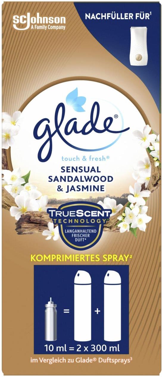 glade Raumduft-Nachfüller Jasminblüten, Sanftes Sandelholz und Moschus 10 ml