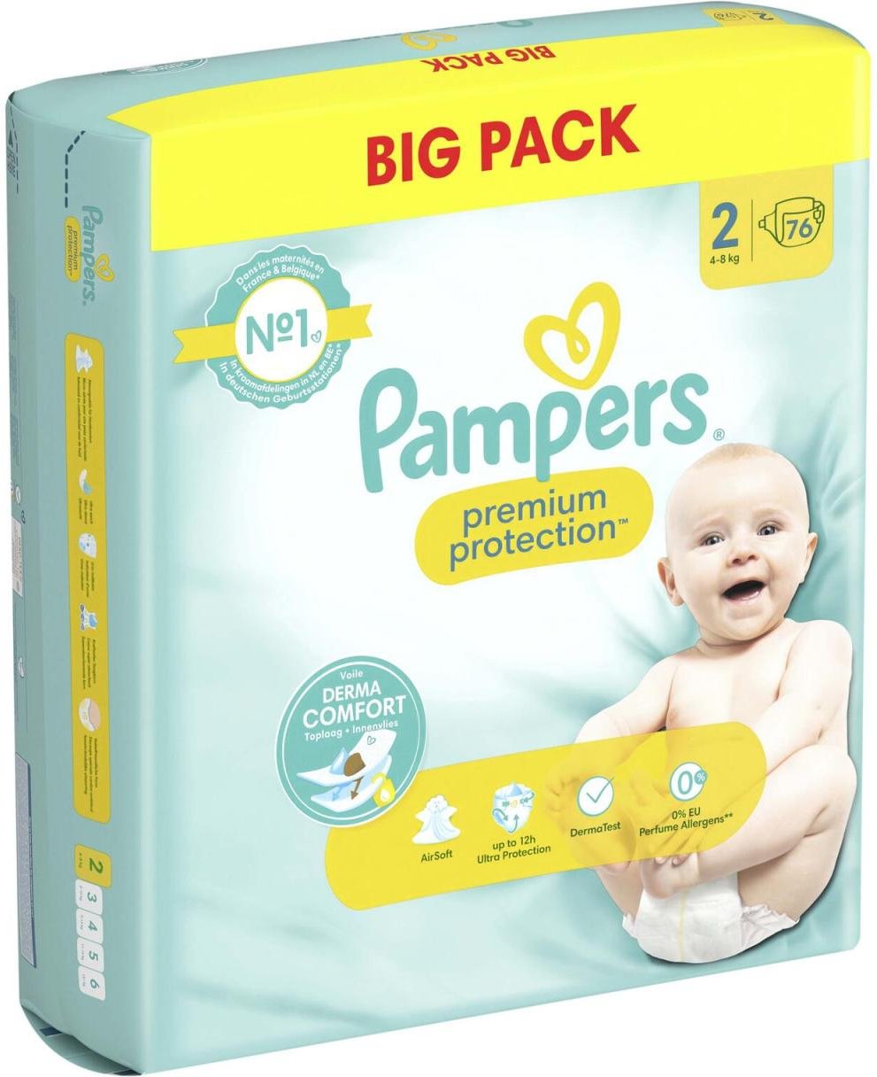 Pampers® Windeln premium protection™ Größe 2 76ST für Neugeborene (0-3 Monate)