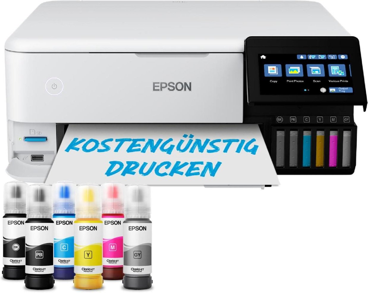 3 Jahre erweiterbare Garantie gratis nach Registrierung* Epson EcoTank ET-8500 A4-Tintentank-Multifunktionsdrucker