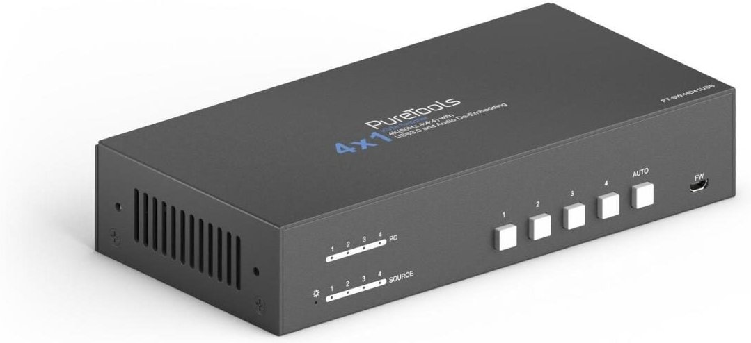 PureTools - 4x1 4K HDMI KVM Switcher