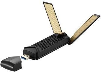 ASUS USB-AX56 Dual-Band AX1800 USB-WLAN-Adapter (WiFi 6, externe Antenne, WPA3-Security, Plug-and-Play)